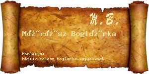 Mérész Boglárka névjegykártya