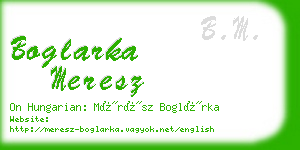boglarka meresz business card